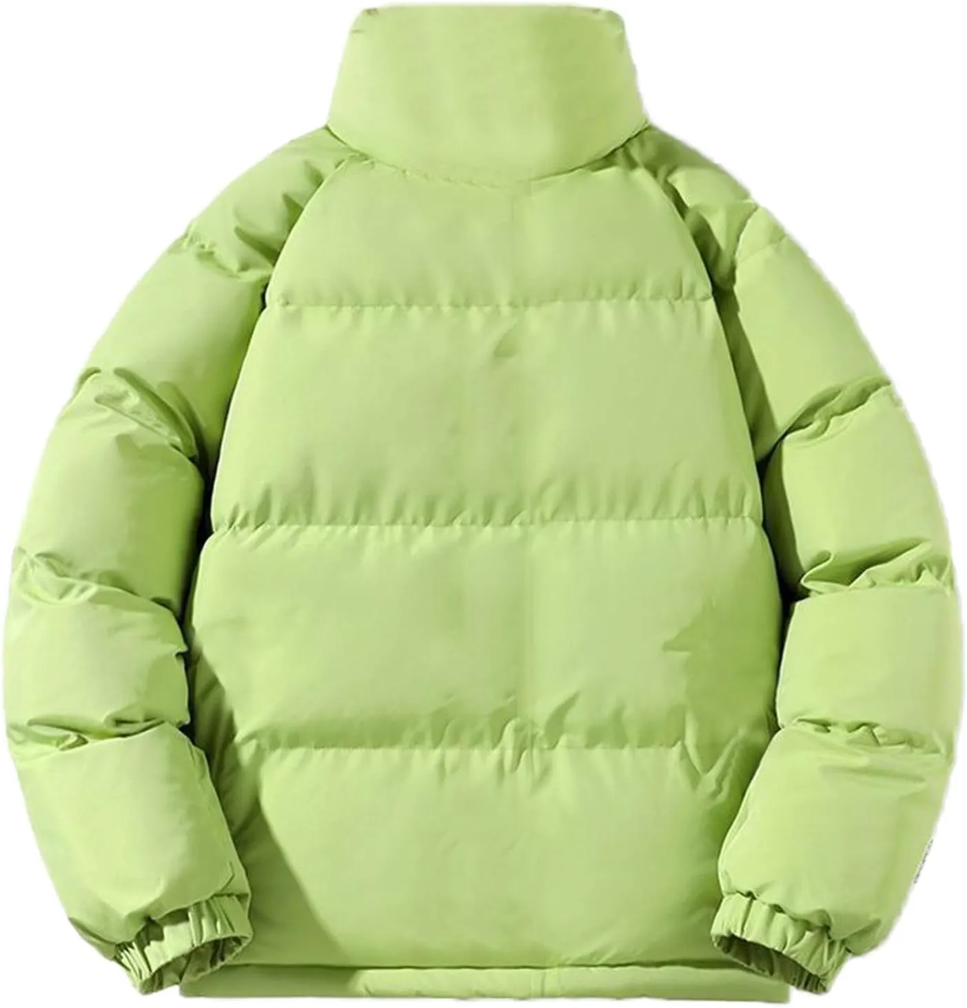 XIAXOGOOL Men's Puffer Jacket Stand Collar Drop Shoulder Full Zip Jacket Quilted Coats Thick Warm Winter Coat Outwear